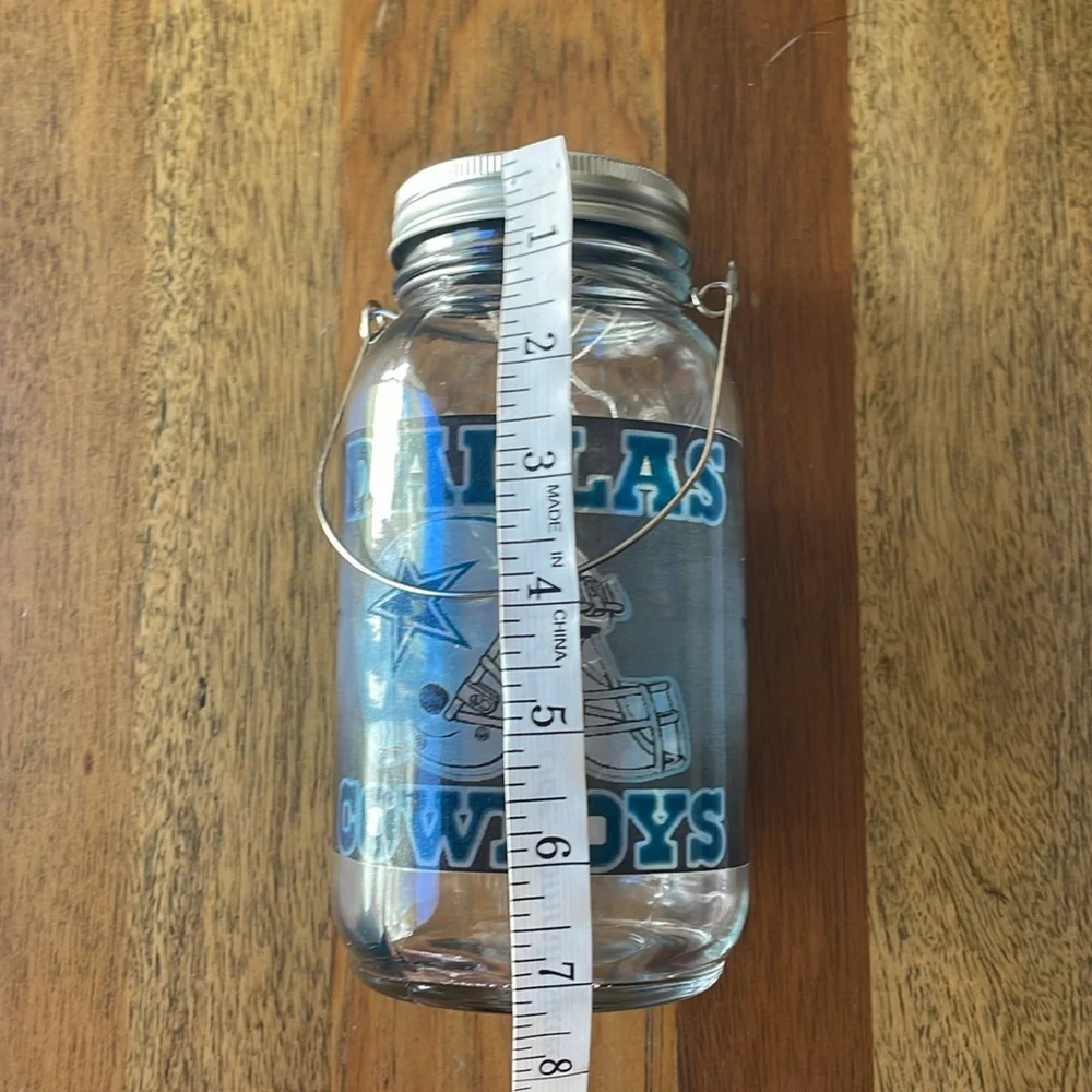 Dallas Cowboys Glass Light-Up Mason Jar